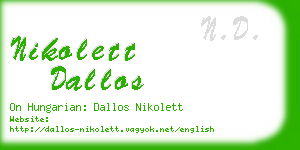 nikolett dallos business card